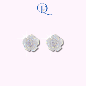 Khuyên tai bạc nữ cao cấp Em Đẹp Jewelry bông hồng pha lê – Chuôi bạc S925 sáng bóng (mẫu mới size hoa 8mm)