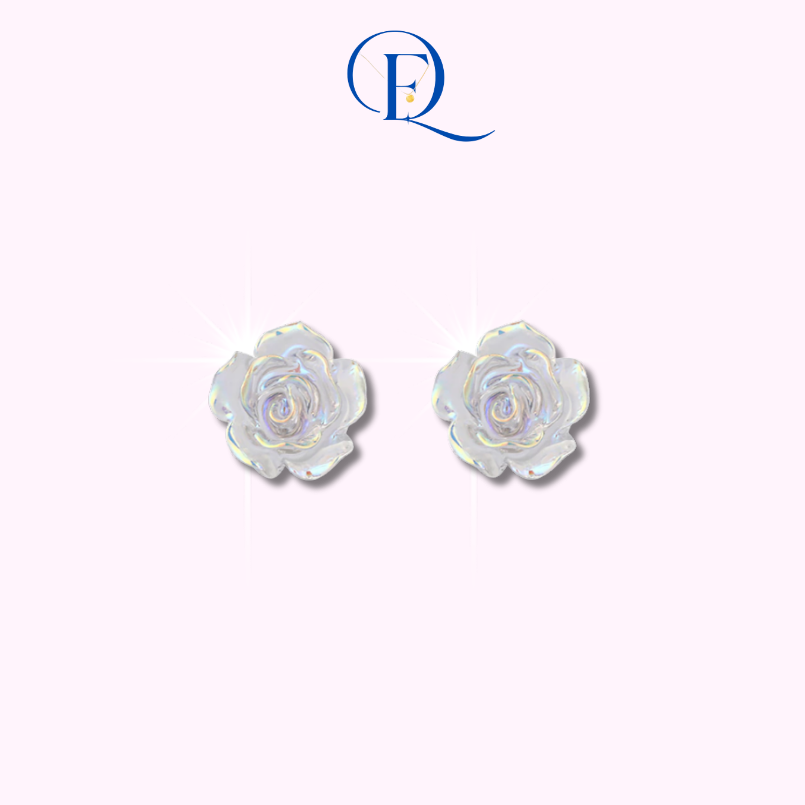 Khuyên tai bạc nữ cao cấp Em Đẹp Jewelry bông hồng pha lê – Chuôi bạc S925 sáng bóng (mẫu mới size hoa 8mm)