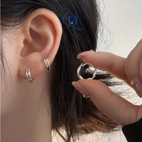 Bông Tai Bạc S925 Tròn Xoắn