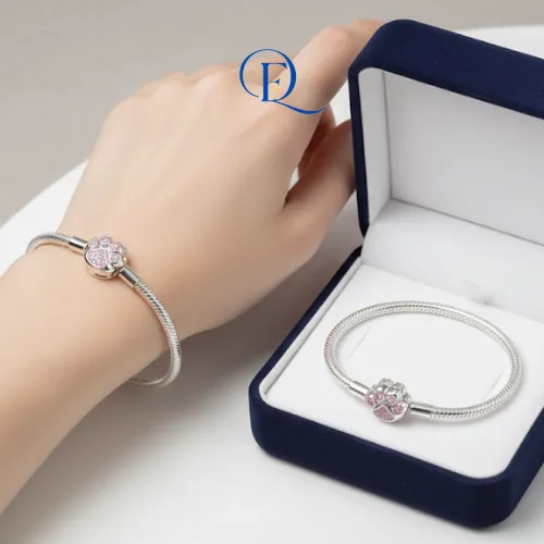 Vòng Tay Trơn Bạc S925 Mix Charm – Phụ kiện tinh tế